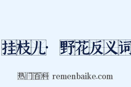挂枝儿·野花反义词是什么意思的图片
